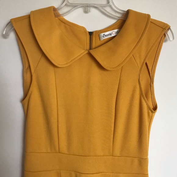ModCloth SunnyGirl Foxtail Mustard Dress - Picture 3 of 5